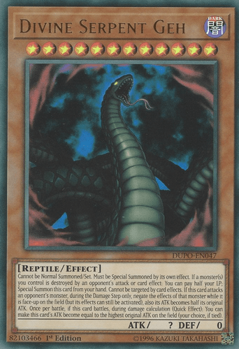 Divine Serpent Geh - DUPO-EN047 Ultra Rare 1st Edition