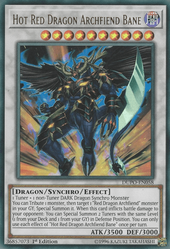 Hot Red Dragon Archfiend Bane - DUPO-EN058 Ultra Rare Unlimited