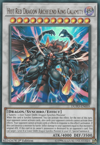 Hot Red Dragon Archfiend King Calamity - DUPO-EN059 Ultra Rare Unlimited