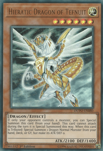 Hieratic Dragon of Tefnuit - DUPO-EN080 Ultra Rare Unlimited