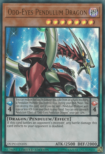 Odd-Eyes Pendulum Dragon - DUPO-EN105 Ultra Rare Limited Edition