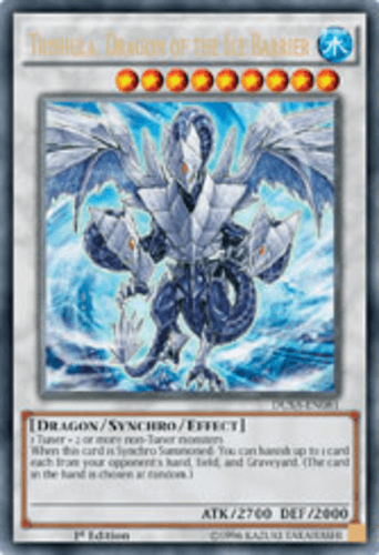 Trishula, Dragon of the Ice Barrier - DUSA-EN081 Ultra Rare 1st Edition