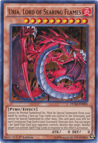 Uria, Lord of Searing Flames - DUSA-EN096 Ultra Rare 1st Edition