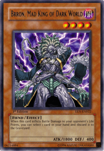 Brron, Mad King of Dark World - EEN-EN022 Rare 1st Edition