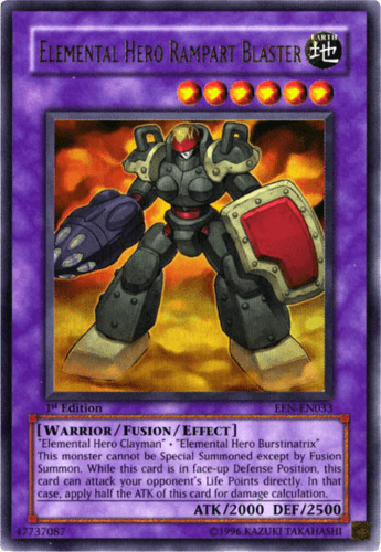 Elemental HERO Rampart Blaster - EEN-EN033 Ultra Rare 1st Edition