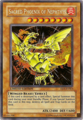 Sacred Phoenix of Nephthys - EEN-ENSE3 Secret Rare Limited Edition