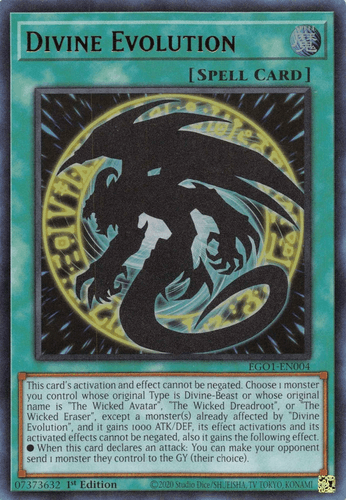 Divine Evolution - EGO1-EN004 Ultra Rare 1st Edition