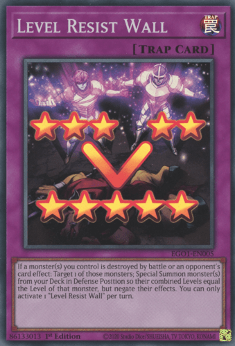 Level Resist Wall - EGO1-EN005 Super Rare 1st Edition