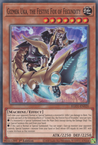 Gizmek Uka, the Festive Fox of Fecundity - EGO1-EN020 Common 1st Edition