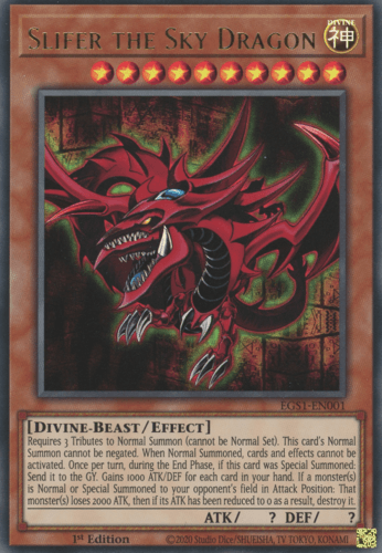 Slifer the Sky Dragon - EGS1-EN001 Ultra Rare 1st Edition
