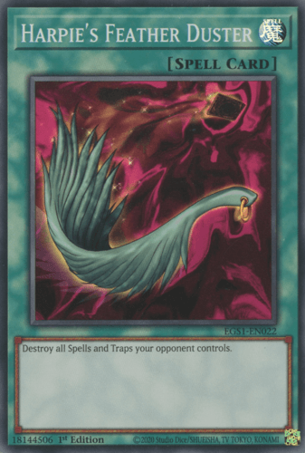 Harpie's Feather Duster - EGS1-EN022 Super Rare 1st Edition