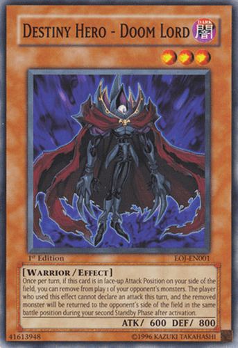 Destiny HERO - Doom Lord - EOJ-EN001 Common 1st Edition