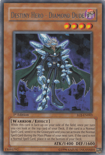 Destiny HERO - Diamond Dude - EOJ-EN003 Ultimate Rare 1st Edition