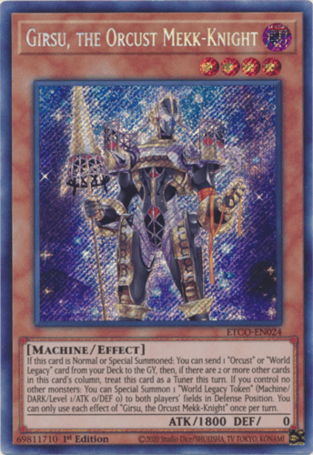 Girsu, the Orcust Mekk-Knight - ETCO-EN024 Secret Rare 1st Edition