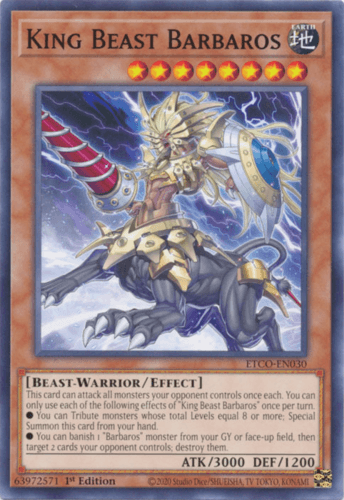 King Beast Barbaros - ETCO-EN030 Common 1st Edition