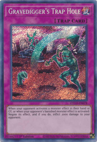 Gravedigger's Trap Hole - ETCO-EN078 Secret Rare 1st Edition