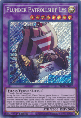 Plunder Patrollship Lys - ETCO-EN087 Secret Rare 1st Edition