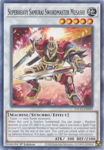 Superheavy Samurai Swordmaster Musashi - ETCO-EN099 Common 1st Edition
