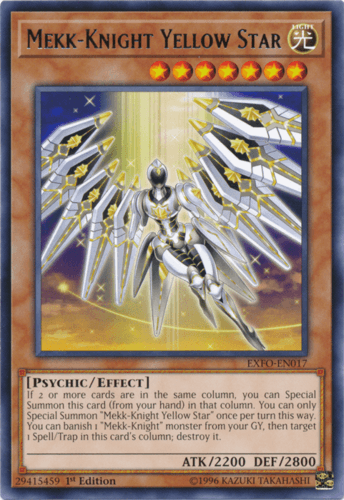 Mekk-Knight Yellow Star - EXFO-EN017 Rare 1st Edition