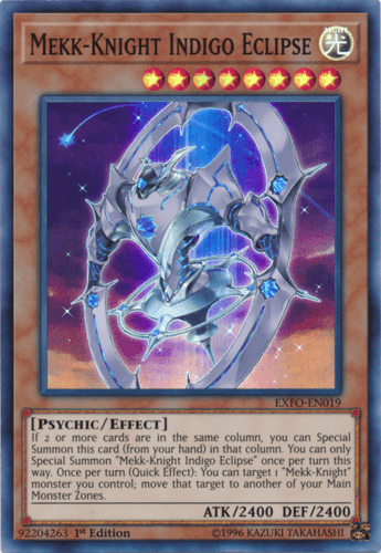 Mekk-Knight Indigo Eclipse - EXFO-EN019 Super Rare 1st Edition