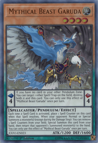 Mythical Beast Garuda - EXFO-EN023 Ultra Rare 1st Edition