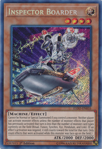 Inspector Boarder - EXFO-EN035 Secret Rare Unlimited