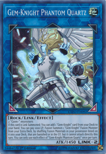 Gem-Knight Phantom Quartz - EXFO-EN092 Super Rare 1st Edition