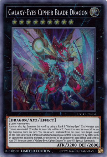 Galaxy-Eyes Cipher Blade Dragon - EXFO-ENSE4 Super Rare Limited Edition