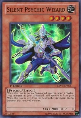 Silent Psychic Wizard - EXVC-EN025 Super Rare 1st Edition