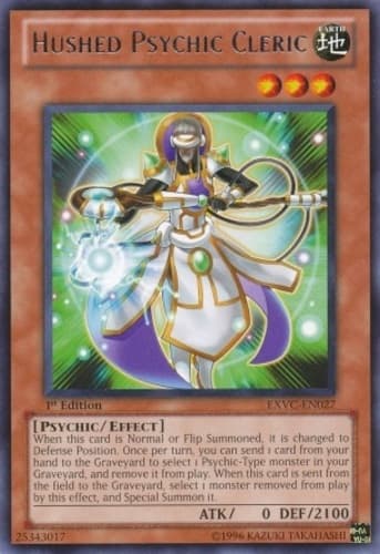 Hushed Psychic Cleric - EXVC-EN027 Rare 1st Edition