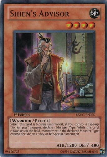 Shien's Advisor - EXVC-EN029 Super Rare 1st Edition