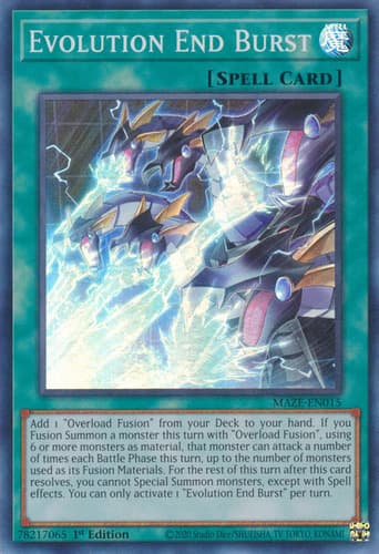 Evolution End Burst - MAZE-EN015 Super Rare 1st Edition