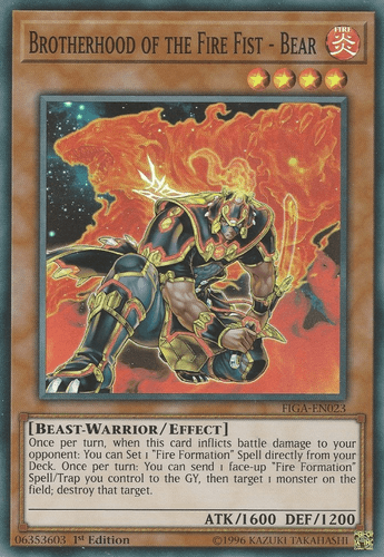 Brotherhood of the Fire Fist - Bear - FIGA-EN023 Super Rare 1st Edition