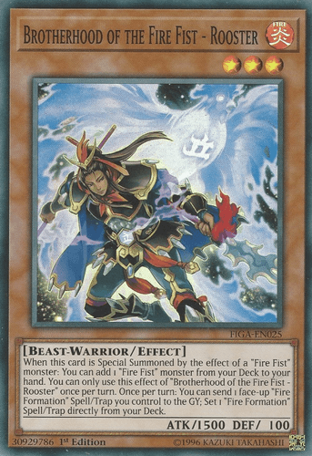 Brotherhood of the Fire Fist - Rooster - FIGA-EN025 Super Rare 1st Edition