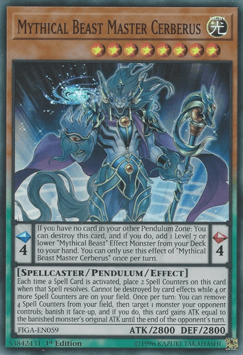 Mythical Beast Master Cerberus - FIGA-EN059 Super Rare 1st Edition