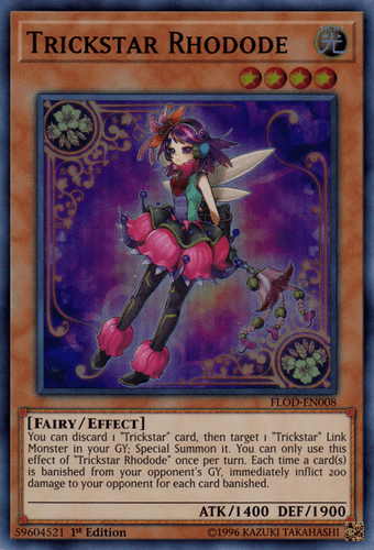 Trickstar Rhodode - FLOD-EN008 Super Rare 1st Edition