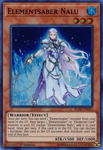 Elementsaber Nalu - FLOD-EN021 Super Rare 1st Edition