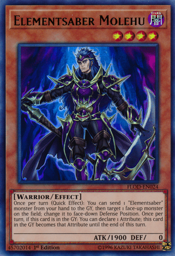 Elementsaber Molehu - FLOD-EN024 Ultra Rare 1st Edition