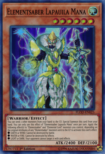 Elementsaber Lapauila Mana - FLOD-EN025 Super Rare 1st Edition