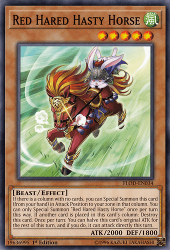 Red Hared Hasty Horse - FLOD-EN034 Short Print Unlimited
