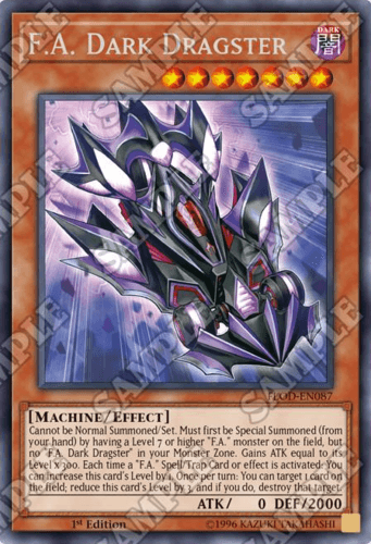 F.A. Dark Dragster - FLOD-EN087 Rare 1st Edition