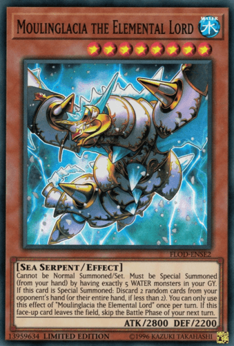 Moulinglacia the Elemental Lord - FLOD-ENSE2 Super Rare Limited Edition