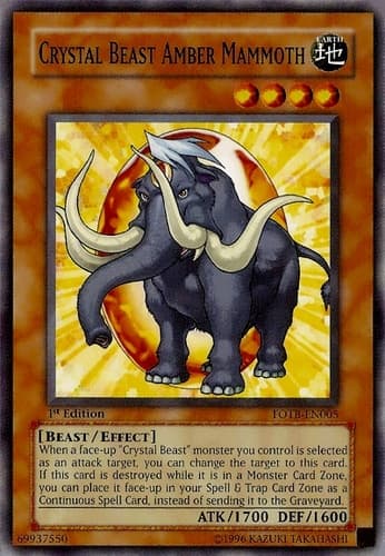 Crystal Beast Amber Mammoth - FOTB-EN005 Common 1st Edition