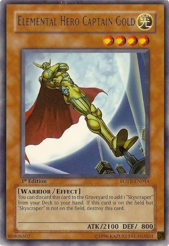 Elemental HERO Captain Gold - FOTB-EN014 Ultimate Rare Unlimited