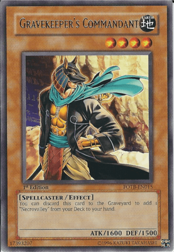 Gravekeeper's Commandant - FOTB-EN015 Rare 1st Edition