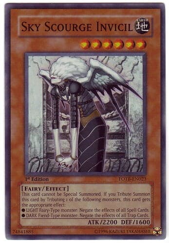 Sky Scourge Invicil - FOTB-EN023 Super Rare 1st Edition