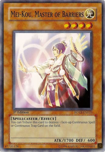 Mei-Kou, Master of Barriers - FOTB-EN025 Common 1st Edition
