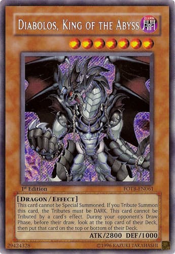 Diabolos, King of the Abyss - FOTB-EN061 Secret Rare Unlimited