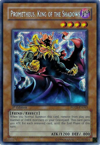 Prometheus, King of the Shadows - FOTB-EN063 Secret Rare 1st Edition