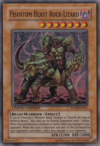 Phantom Beast Rock-Lizard - FOTB-ENSE1 Super Rare Limited Edition